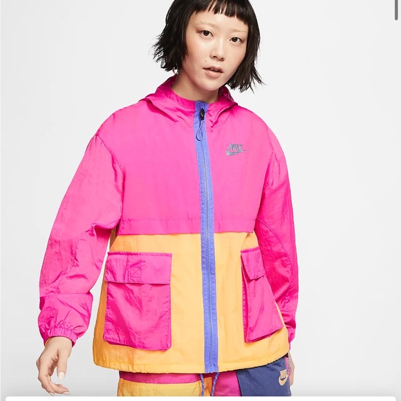 Nike Sportswear Icon Retro Clash Woven Windbreaker Jacket Purple / Yellow - Picture 4 of 14